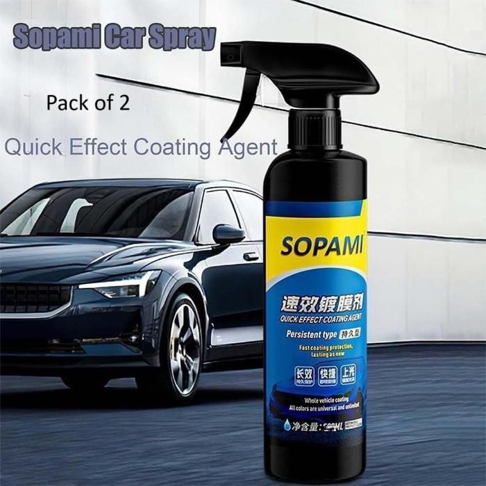 Sopami™ 3-in-1 High Protection Car Coating Spray (Pack of 2) - Instant Shine & Scratch Repair