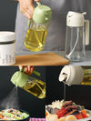 2-in-1 Premium Glass Oil Dispenser & Sprayer (500ml)
