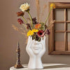 Nordic Aesthetic Face Vase (Glossy Ceramic) - Modern Art Home Decor