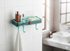 No-Drill Wall Mounted Bathroom Shelf (Dual Compartment) - Strong Adhesive