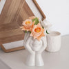 Nordic Aesthetic Face Vase (Glossy Ceramic) - Modern Art Home Decor
