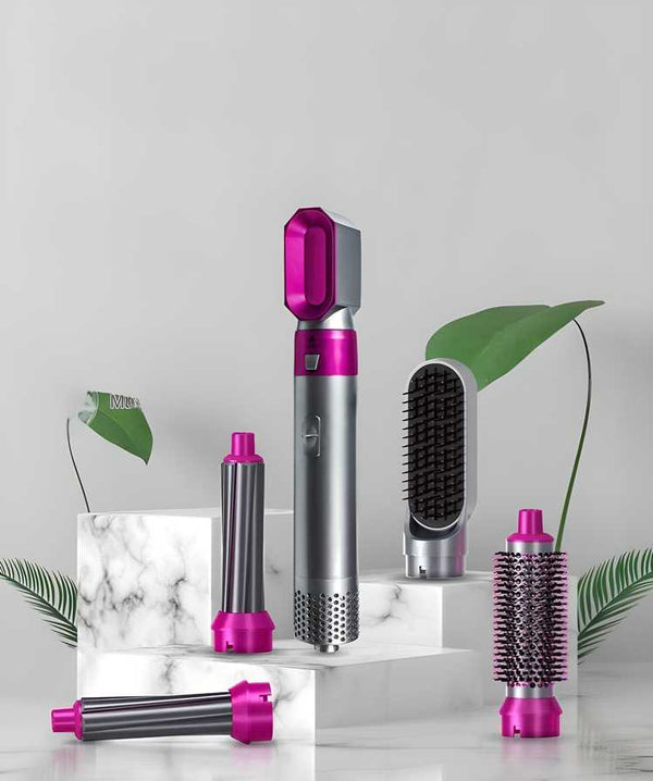 Professional 5-in-1 Hot Air Styler & Auto-Curler (Salon Hair Kit)