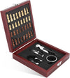Premium Wooden Wine Accessories Gift Box & Chess Set