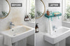No-Drill Wall Mounted Bathroom Shelf (Dual Compartment) - Strong Adhesive