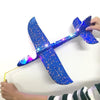 LED Flashing Foam Glider Plane (33cm Crash-Resistant Outdoor Toy)
