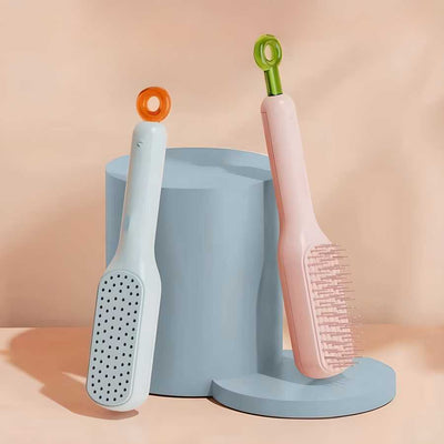 3D Air Cushion Self-Cleaning Hair Brush (One-Click Hair Removal)