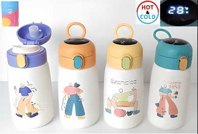 Smart LED Temperature Thermos for Kids (Spill-Proof & Insulated)