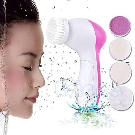5-in-1 Electric Facial Cleanser & Massager (Portable Spa Brush)