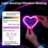 Neon Heart Solar Car Window Light