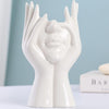 Nordic Aesthetic Face Vase (Glossy Ceramic) - Modern Art Home Decor