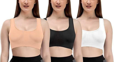 Seamless Cotton Air Bra - Multicolor (Pack of 3)