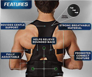Orthopedic Back Posture Corrector Belt (Unisex) - Instant Pain Relief & Spine Alignment