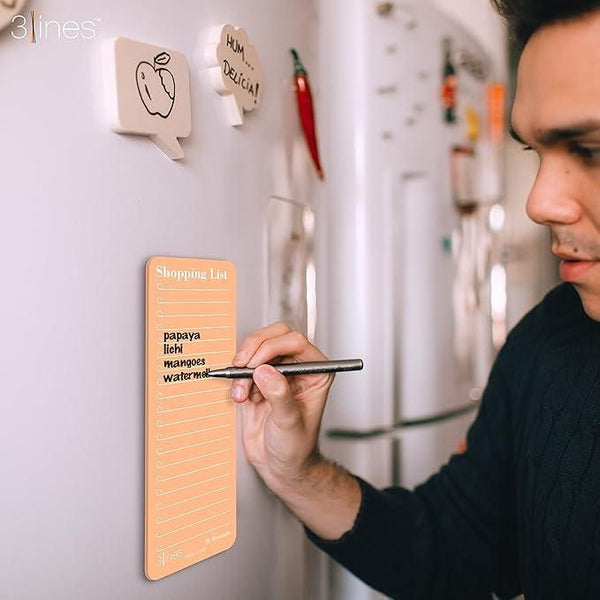 Aesthetic Acrylic Magnetic Fridge Board (To-Do List & Grocery Planner)